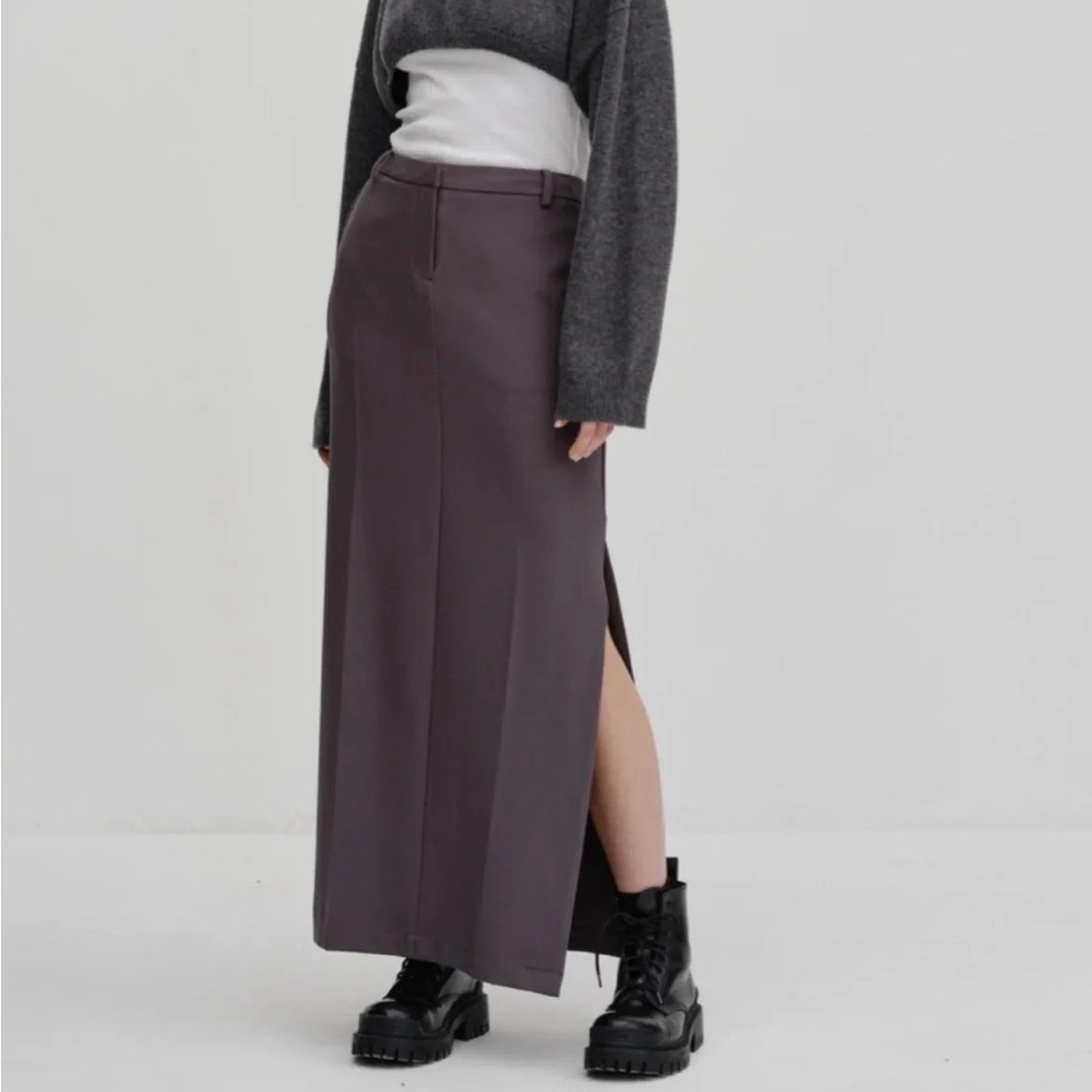 NWT HERSKIND NUNA Maxi SKIRT STEEL GREY Size 34- (Size 2-4 US)
